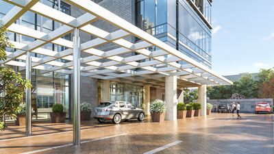 Nove at Knox apartment entrance